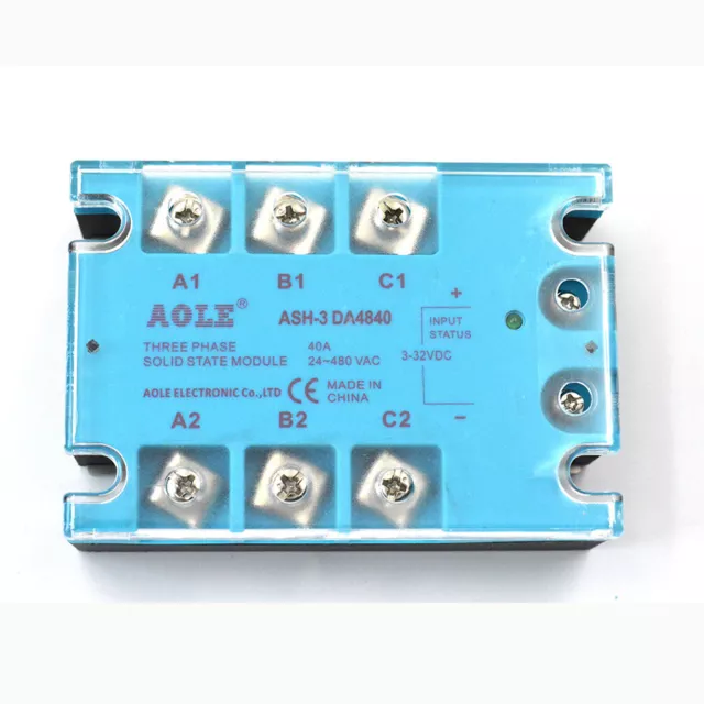 ASH-3-DA4840 Three Phase Solid State Relay Module DC to AC 3-32VDCto480VAC40A✦Kd