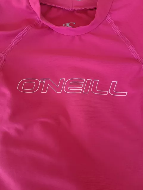 New Oneill Girls Pink Basic Skins Top Performance Fit for Surf; Beach Size 6 2