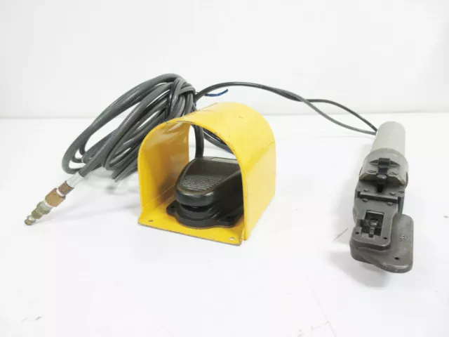 Amp 189722-1 Pneumatic Crimp 6-26 Power Unit & 318161-1 Grip Head & 58380-1 Die