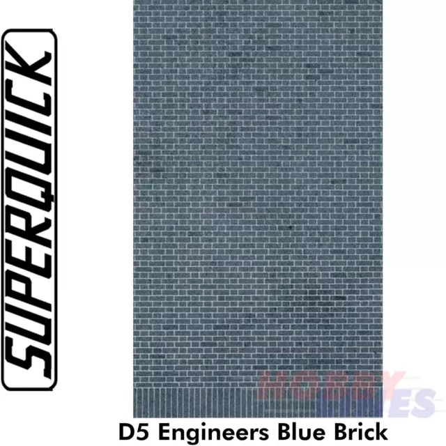 Building Paper ENGINEERS BLUE BRICK D3 1:76 OO HO gauge Pack 6 D03 SuperQuick