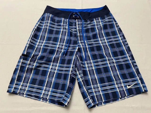 Nike Men’s Boardshorts Surf Swim Beach Blue White Size 30