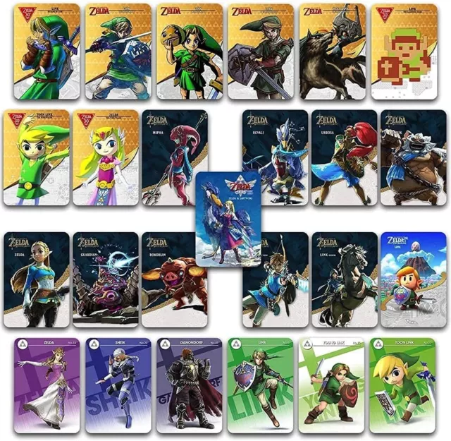 Lot de 25 cartes Amiibo NFC Zelda & Loftwing pour The Legend of Zelda Skyward S
