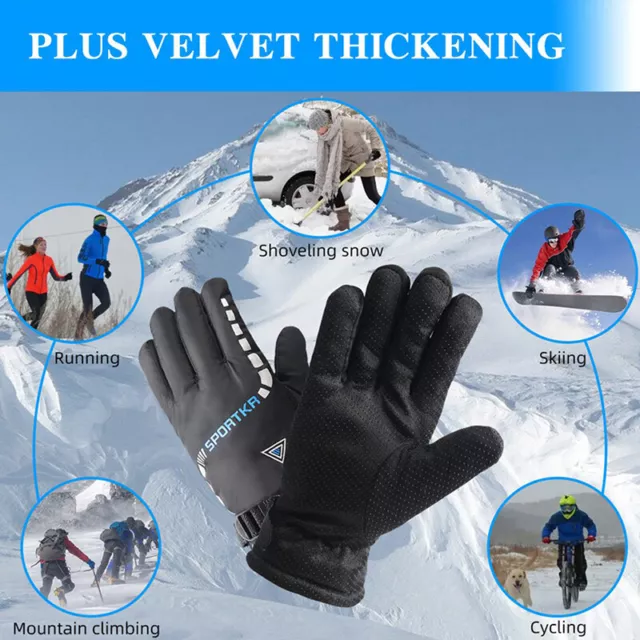 Waterproof Winter Warm Ski Cycling Windproof Gloves for Men Women Travel Gloves