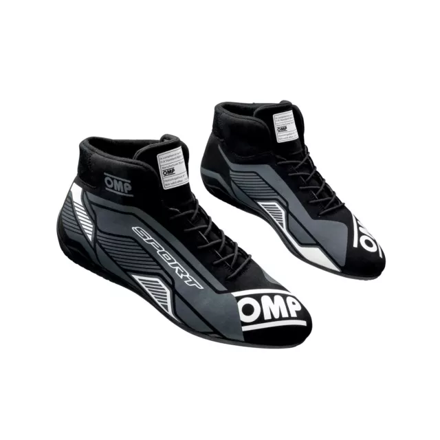 Neu OMP SPORT Schuhe MY22 Schwarz (FIA) (45)