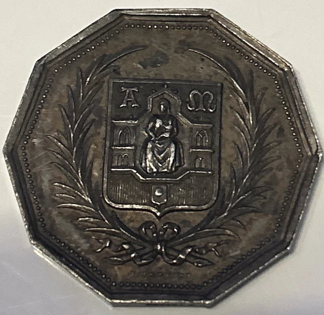 Médaille En Argent XIXe Siècle - Ville De Meaux (77) Caisse D'Épargne Motif Ruche