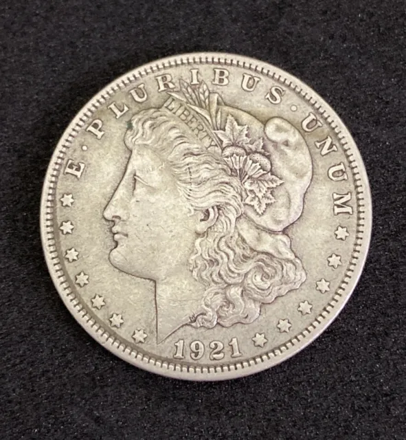 1921 Morgan Silver Dollar United States $1 One Dollar Coin USA Circulated 2