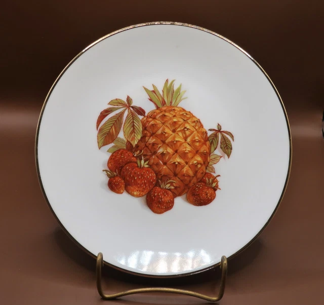 Vintage Bareuther Waldsassen Bavaria Germany 7.75” Fruit Plates 1960's 3