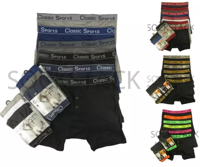 6 Pairs Men's Boxer Shorts, Designer Fashion Band  Boxers Underwear, S M L XL