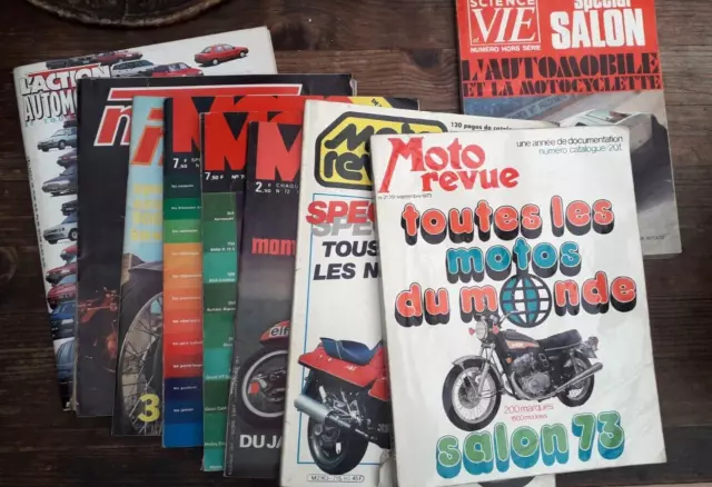 Lot de revues anciennes Moto revue, Moto journal, Motocyclisme années 1970 TBE