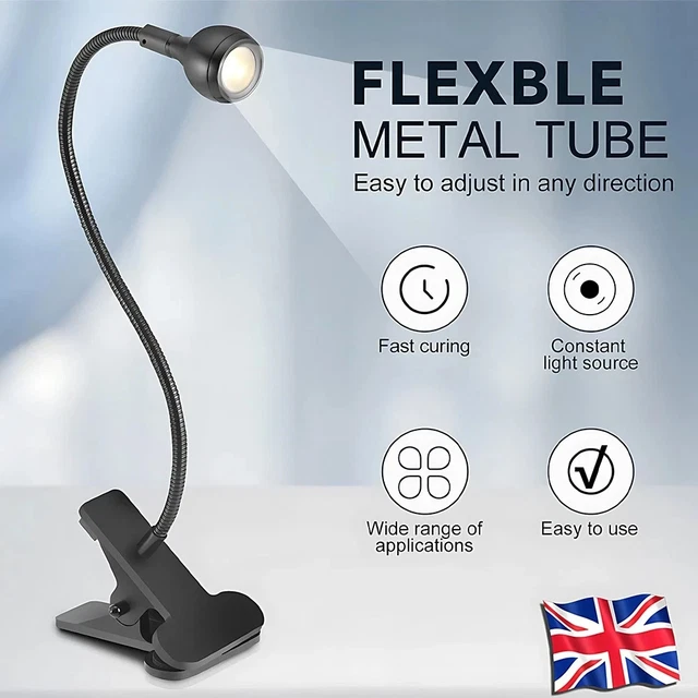 LAMPADA LUCE A LED CON CLIP PER PC NOTEBOOK LETTURA USB FLESSIBILE Orientabile 8022044349930