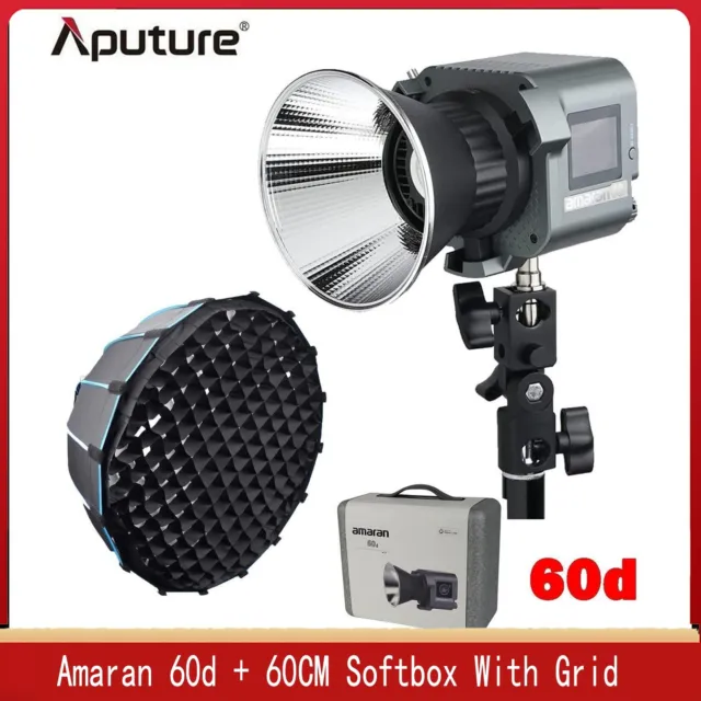 DE Aputure Amaran COB 60D LED Video Light 65W Daylight with Bowen Mount Softbox
