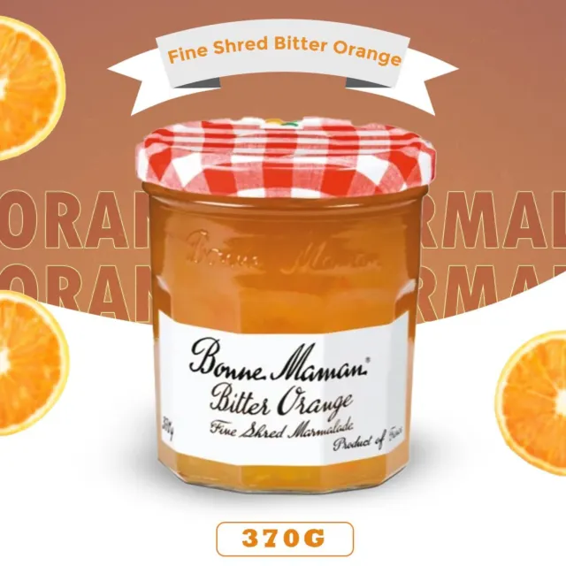 Bonne Bitter fresh taste of Oranges Delicious Marmalade 370g (Pack of 4)