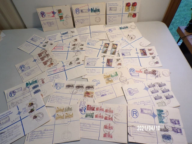 Large Interesting Assortment of RSA (South Africa) Registered Letter Envelopes