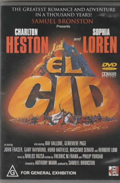 El Cid DVD Charlton Heston Sophia Loren