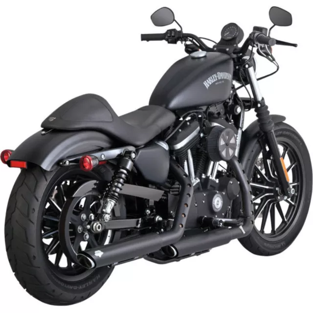 Traîne D’Echappement Pour Harley Sportster 2014-Up Vance & Hines ' Slash Noirs
