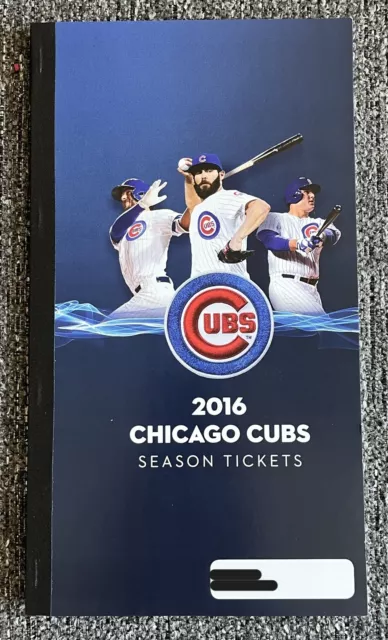 Chicago Cubs - 2016 Full Season Ticket Book Unused Stubs - Night Weekend Package