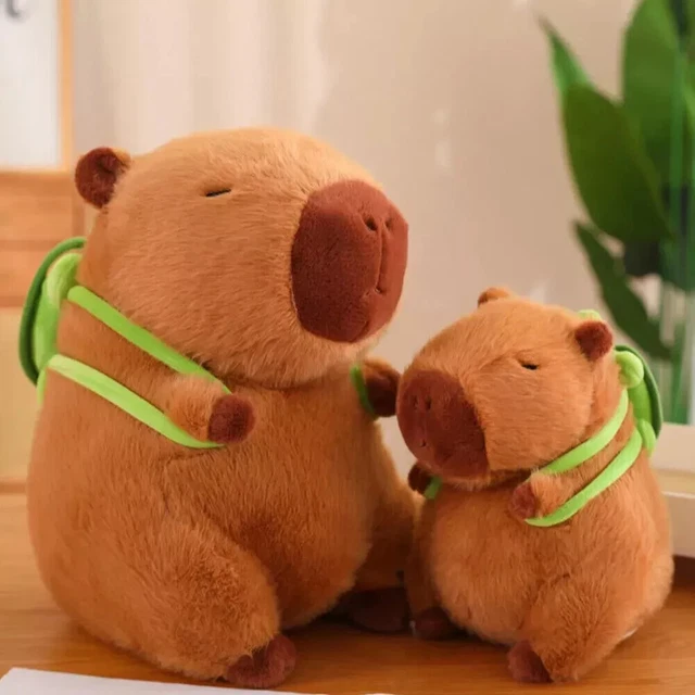 XWDEEX Capybara Kuscheltier 25cm - Super Weich Mit Abnehmbarem Schal