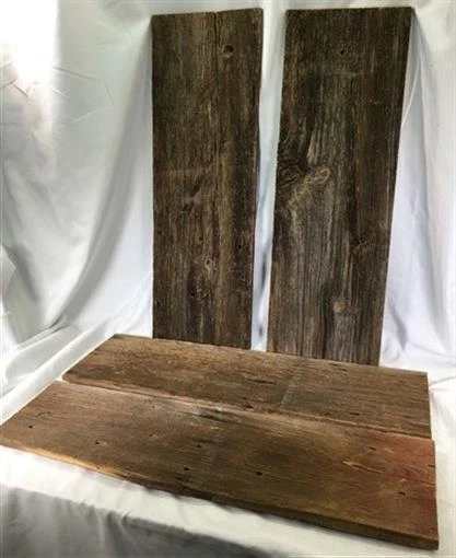 4 Barn Wood Reclaimed Planks, Wall Siding Boards, Lumber Floating Shelf A11,