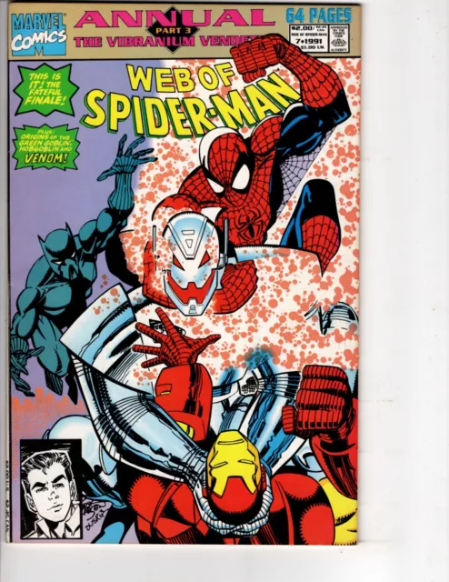 Web of Spider-Man #7 Annual Comic Book  MARVEL Comics 1991 VF/NM High Grade