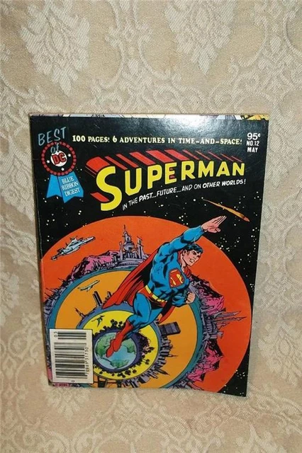 Vintage 1981 Superman Comic Book Blue Ribbon Digest #12 Best Of Dc Illus 100 Pg