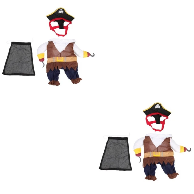 2 Sets Costume Da Pirata Per Cani Costumi Di Halloween Gatto Vestito Cane