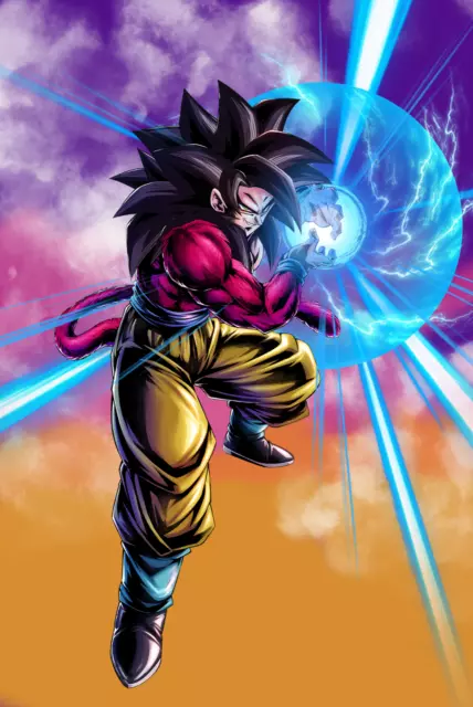 Dragon Ball GT Poster Goku SSJ4 about to attack 12in x18in Free Shipping
