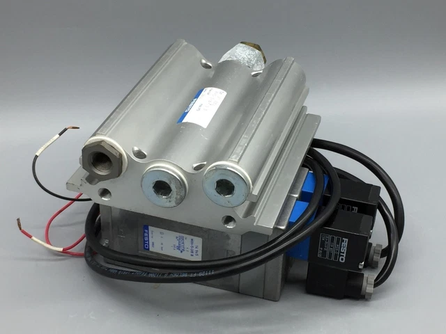 Festo 30683 WITH 14945 PRS-3/8-3-B Manifold Block W/MVH-5-3/8-B Solenoid Valve &