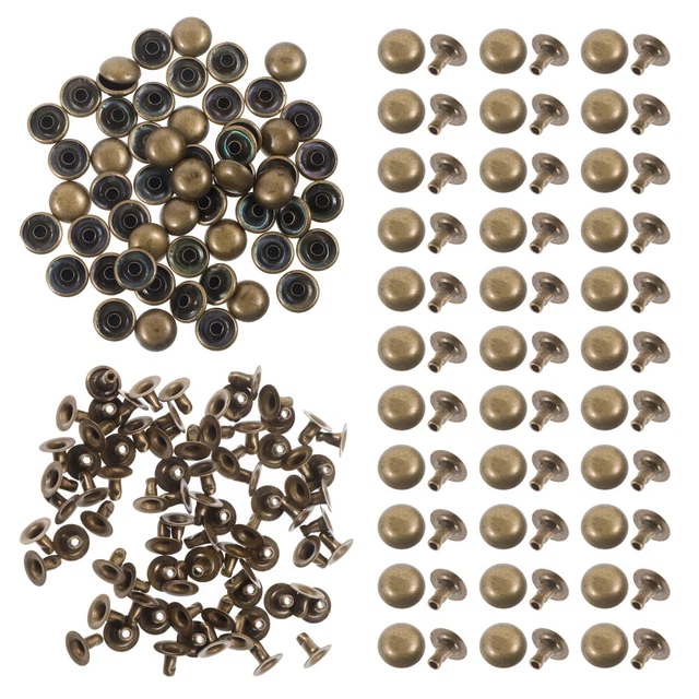 100 Pcs Metal DIY Rivets Punk Studs Spikes Clothing Arched