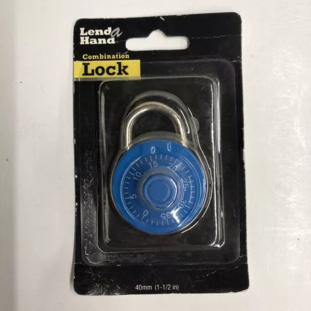 Lend A Hand Combination Locks 40mm/1.5in Dial Locks Blue Factory Sealed