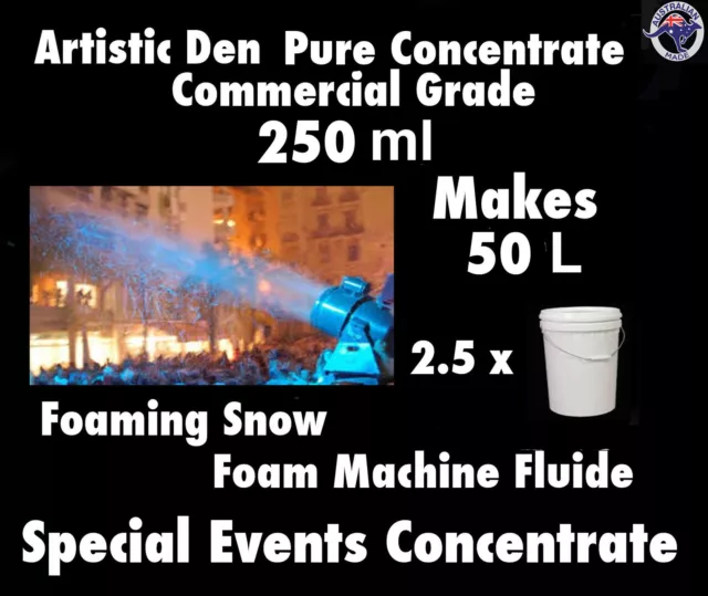 SNOW MACHINE FLUID 250ml Concentrate Makes 50 Litres Foam Machine Fluid