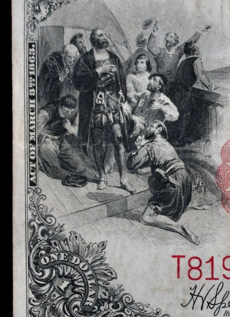 $1 1917 Saw Horse large Legal Tender red seal T8192353A US Note one dollar Fr.39