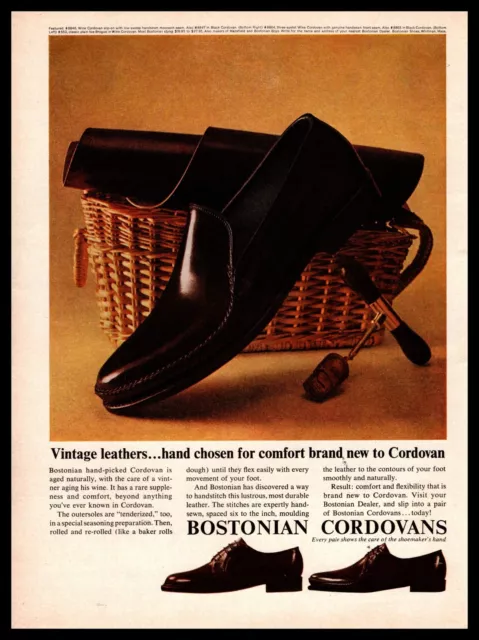 1962 BOSTONIAN CORDOVAN Leather Dress Shoes Whitman Massachusetts Print ...