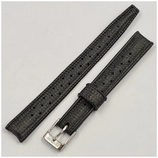 Bracelet Montre Style Tropic Noir - Largeur 16 Mm, Boucle Ardillon Carrée - Neuf Sans étiquette - Unisexe