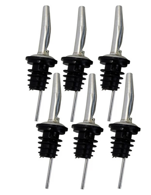 4x Liquor Spirit Pourer Free Flow Wine Bottle Pour Spout Stopper Stainles.zy