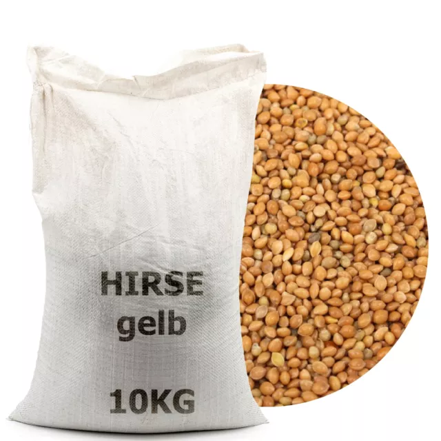 10 kg Hirse gelb weiß Vogelfutter Wellensittichfutter Großsittich Kanarienfutter