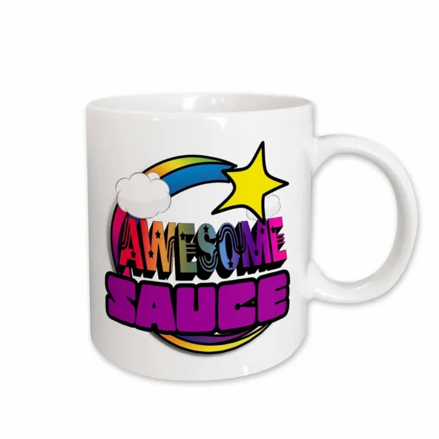 3dRose Shooting Star Rainbow Awesome Sauce Mug