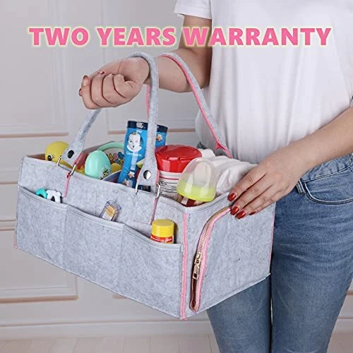 Baby Diaper Caddy Organizer for Girl Boy Large Nursery Storage Bin Basket Por... 2