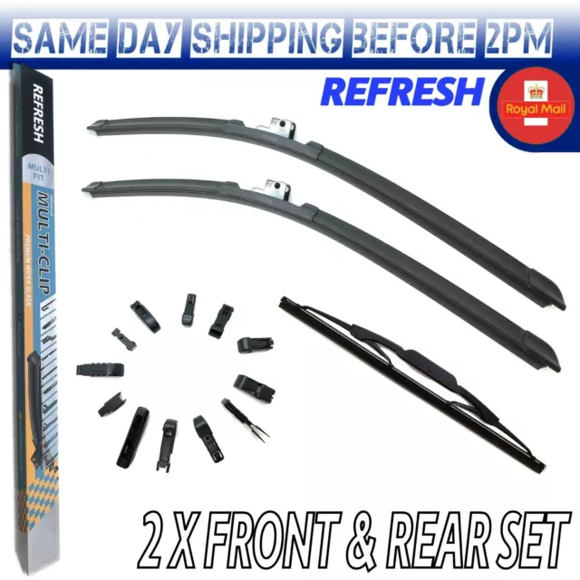 Aero Flat Front Rear Wiper Blades Set 20" 18" For Toyota Starlet 1996-1999