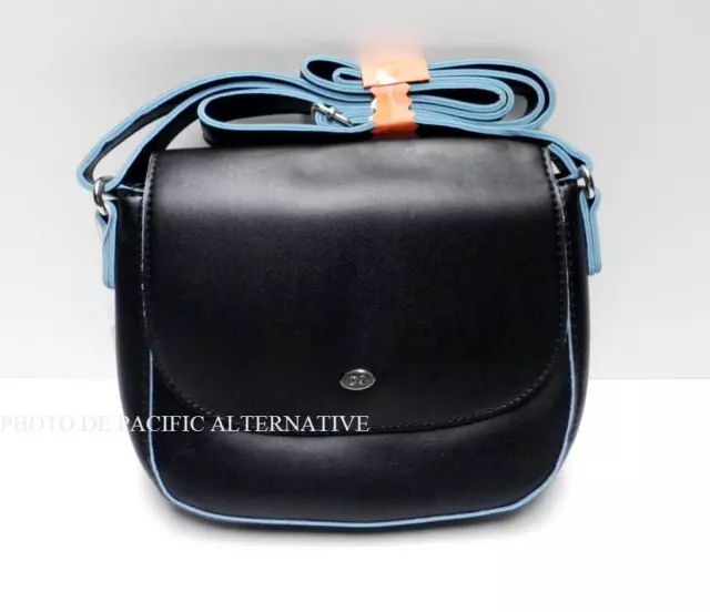 Petit sac a main bandouliere noir DAVID JONES pour femme besace handbag NEUF #1