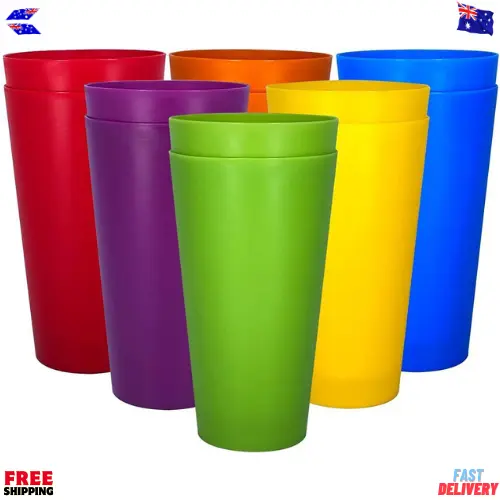 32 Ounce Plastic Tumblers/Large Drinking Glasses/Party Cups/Iced Tea Glasses,