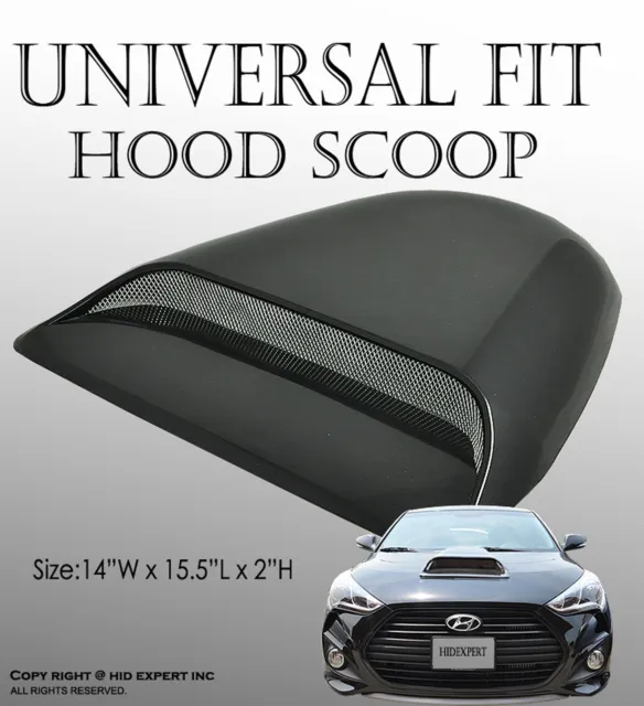 JDM Universal Black ABS Plastic Racing Air Flow Vent Turbo Hood Scoop Cover A113