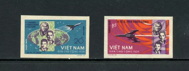 Q192 Vietnam 1965 Weltraum Voskhod Imperf 2v. Postfrisch ohne Gummi