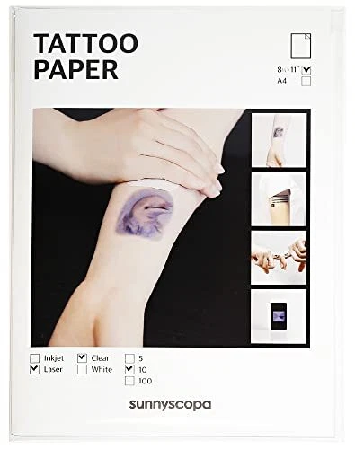 SUNNYSCOPA PRINTABLE TEMPORARY Tattoo Paper For LASER Printer US sunnyscopa-printable-temporary-tattoo-paper-for-laser-printer-us