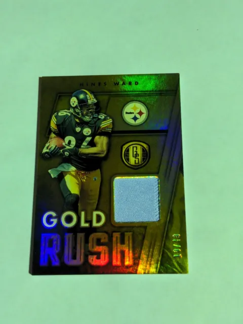2019 Gold Standard Hines Ward Gold Rush Patch /49 Steelers