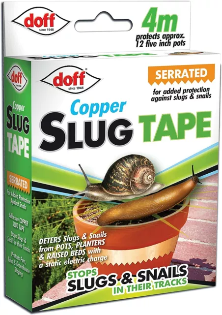 DOFF DOFAM004DS 4M Slug and Snail Adhesive Copper Tape - Multi-Colour