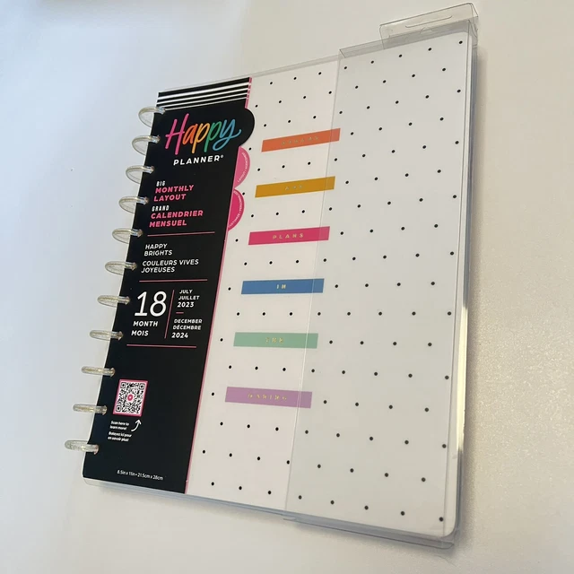 NEW! HAPPY PLANNER 20232024 "HAPPY BRIGHTS" BIG MONTHLY Layout 18