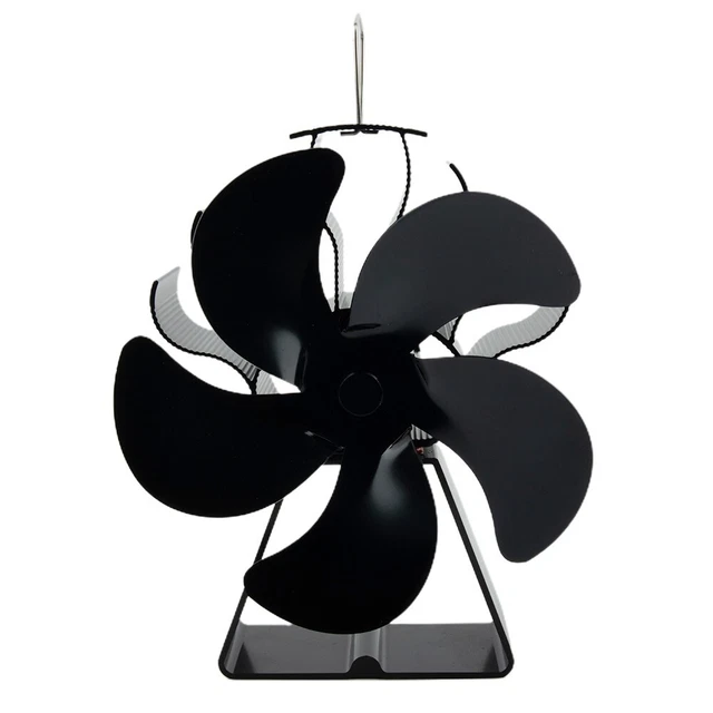 Ventilador de cocina horno ventilador negro controlado térmicamente 5 hojas 50°C-350°C