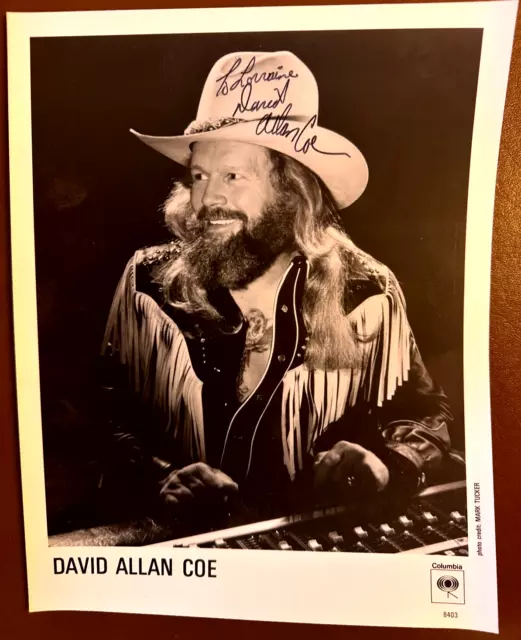 David Allan Coe Signed 8x10 Autographed Photo