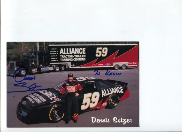 Dennis Setzer NASCAR Sprint Cu Camping World Truck Driver Signed Autograph Photo