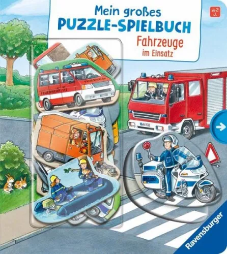 Mein großes Puzzle-Spielbuch: Fahrzeuge im Einsatz|Ralf Butschkow|Deutsch